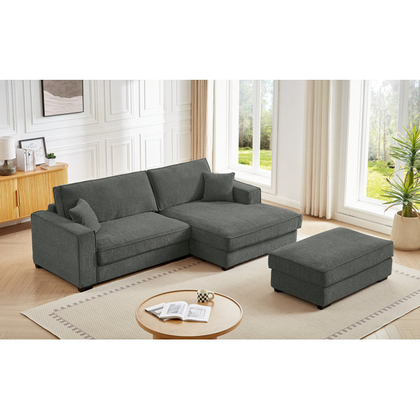 Ebern Designs Chira Upholstered Wide Seat Sofa Chaise Sectional with
